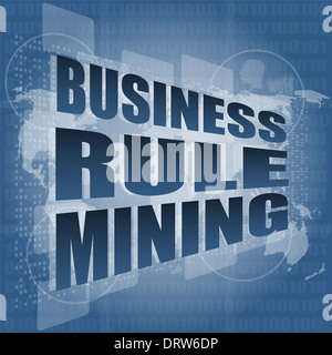 Regola di business interfaccia di data mining tecnologia hi Foto Stock