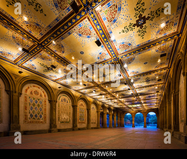 New York City a Bethesda Terrazza sottopassaggio di Central Park. Foto Stock