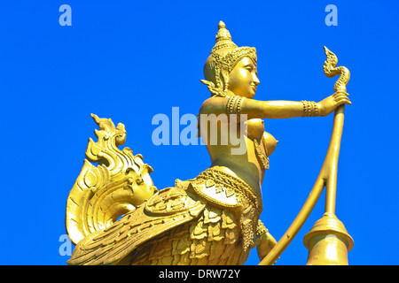 Stile Thailandese statua "Kinnari' Thailandia Foto Stock