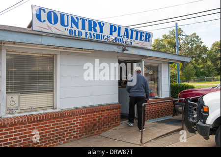 Stati Uniti Mississippi MS Miss Cleveland paese piatto Ristorante soul food La cucina meridionale cibo esterno Foto Stock