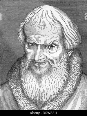 Hans Sachs (1494-1576) fu un poeta leader presso la Scuola Tedesca di Norimberga. Foto Stock