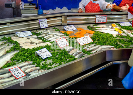 Mercato Bury Lancashire/Greater Manchester Inghilterra England Regno Unito. Foto Stock