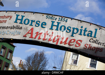 Ospedale di cavallo segno nel maneggio Market Chalk Farm Road Londra Foto Stock