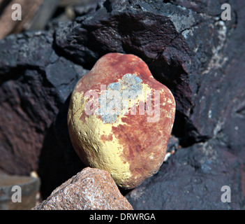 Lava vulcanica calcari di intrusione in primo piano Foto Stock