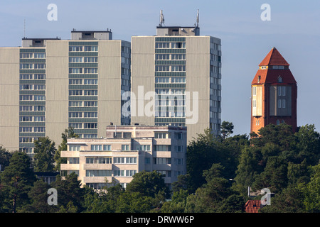 Arcipelago di Stoccolma. Alloggiamento e appartamenti. Foto Stock