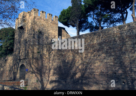 Le mura della città a Barcellona,Spagna. Foto Stock