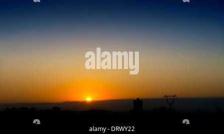 tramonto urbano Foto Stock