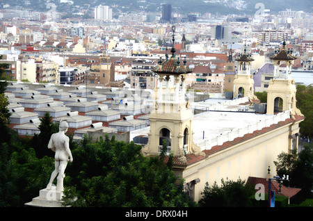 Parco Montjuic,Man statua,Barcellona,Spagna Foto Stock