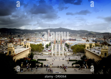 Espanya Square a Barcellona,Spagna Foto Stock