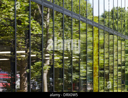 Scuola di Wednesfield, Wolverhampton, Regno Unito. Architetto: Capita Symonds architettura, 2013. Pannelli di vetro con riflessioni Foto Stock