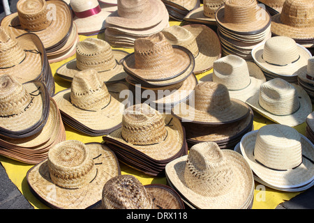 Cappelli di paglia, Città del Messico, Messico Foto Stock