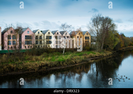 Riverside Homes, Totnes. Devon. Regno Unito Foto Stock