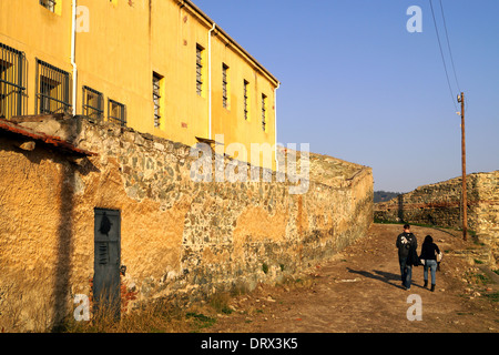 Heptapyrgion, bizantino e ottomano era fortezza a Salonicco, Grecia. Foto Stock