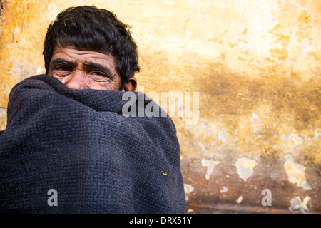 L uomo nella Vecchia Delhi, India Foto Stock