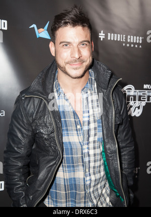 NEW YORK, NY - Febbraio 01, 2014: Jax Taylor assiste l'undicesima edizione del "pelle e lacci' Party presso il Teatro Liberty Foto Stock