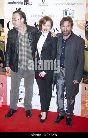 Madrid, Spagna. 3 febbraio, 2014. Olimpia Melinte e Antonio de la Torre assiste le medaglie per la cinematografia scrittori Circle al Palafox cinema il 3 febbraio 2014 a Madrid Credit: Jack Abuin/ZUMAPRESS.com/Alamy Live News Foto Stock