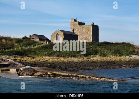 St Cuthbert interno isole farne Foto Stock