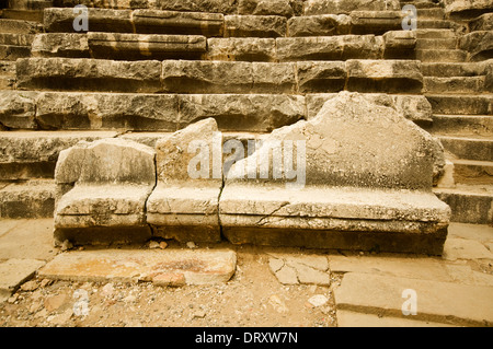 ASIA, la Turchia, il Mediterraneo occidentale, Aspendos, il teatro (61 - 80 AD, capacità 15.000), sedi Foto Stock