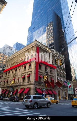 Cartier Store Front, la Fifth Avenue, New York Foto Stock