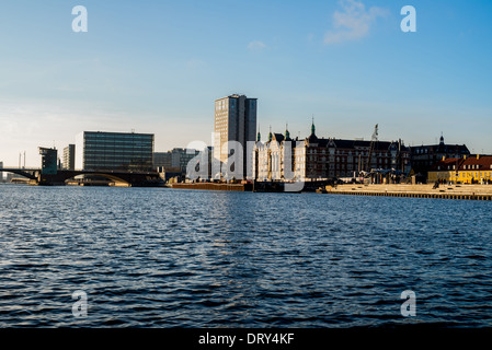 COPENHAGEN - 31 dicembre 2013 Langebro ponte sul dicembre 31, 2013 a Copenaghen. Foto Stock