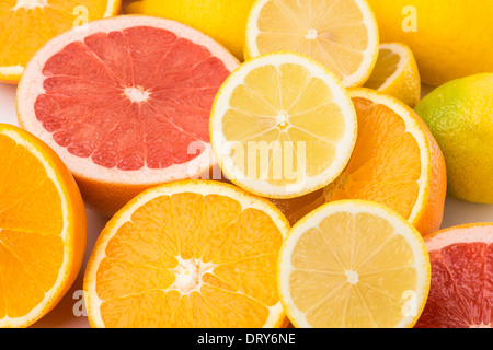 Arance, Pompelmi e limoni Foto Stock