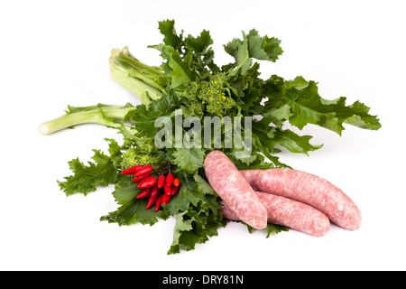 Materie Rapini e salsiccia Foto Stock