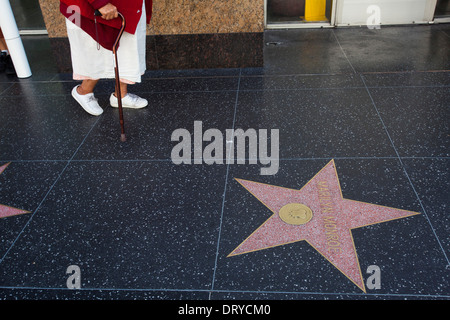 Marilyn Monroe stella sulla Walk of Fame, Hollywood Blvd., Hollywood, Los Angeles, California, Stati Uniti d'America Foto Stock