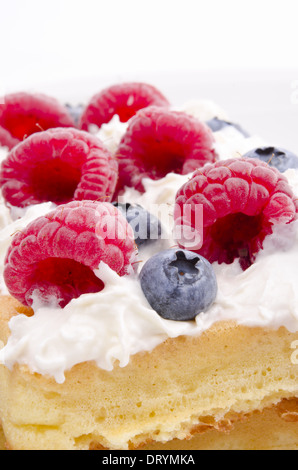 Waffle con frutta Foto Stock