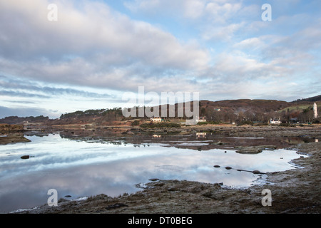 Dervaig & Loch Cuin sull'Isle of Mull in Scozia. Foto Stock