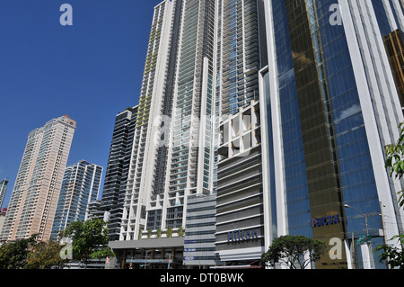 Torri moderne, Miramar, Panama City, Panama Foto Stock