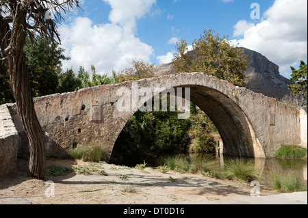 Vecchio ponte di Preveli, Creta, Grecia Foto Stock