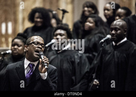 Tri di massa allo stato coro Ghospel, dicembre 2012, Roma, Italia Foto Stock