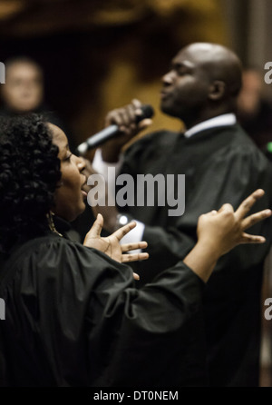 Tri di massa allo stato coro Ghospel, dicembre 2012, Roma, Italia Foto Stock