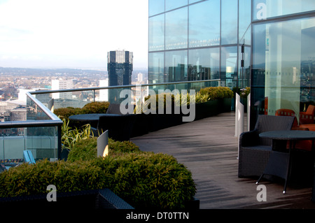 Il giardino sul tetto del cubo, Birmingham, Regno Unito Foto Stock