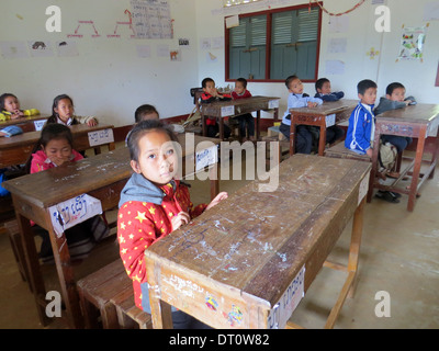 LAOS degli alunni della scuola secondaria nel nord del Laos. Foto Tony Gale Foto Stock