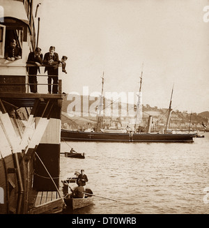 HMS Britannia formazione nave periodo Vittoriano Foto Stock