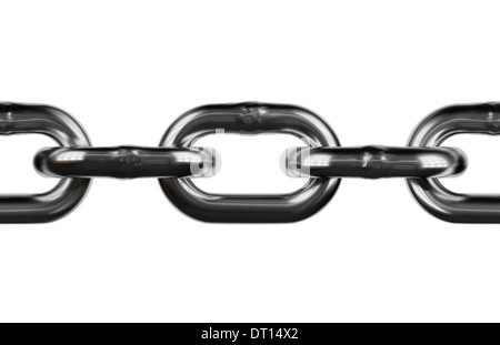 Seamless Link catena isolati su sfondo bianco. Foto Stock