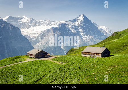 Case nelle Alpi Foto Stock