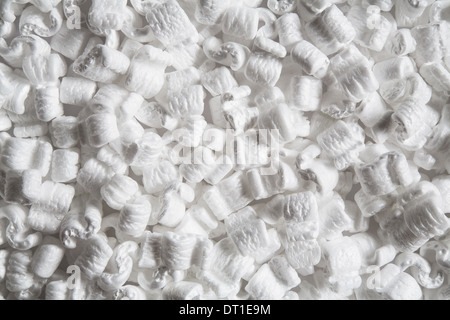 Forme di imballo bianco Materiale in polistirene Foto Stock