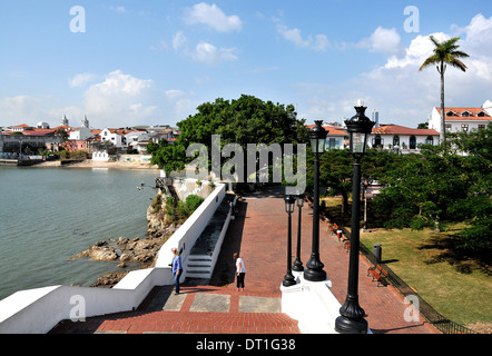 Via scena, Las Bovedas San Felipe, casco Antiguo ,Panama city , Panama Foto Stock