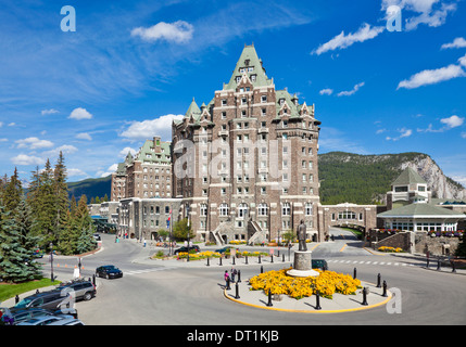 Il Fairmont Banff Springs Hotel, Banff township, il Parco Nazionale di Banff, Alberta, Rockies, Canada, America del Nord Foto Stock