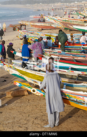 Pesce Kayar Harbour, il più grande porto di pesce in Senegal, Africa occidentale, Africa Foto Stock