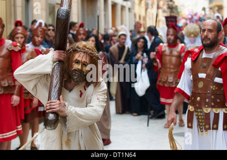 Processione dei Misteri (Processione dei Misteri viventi), Giovedì Santo, Marsala, Sicilia, Italia, Europa Foto Stock