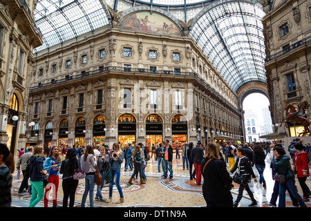 Galleria Vittorio Emanuele II, Milano, Lombardia, Italia, Europa Foto Stock