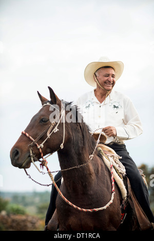 Ritratto di Reyes, Rancho Xotolar, San Miguel De Allende, Guanajuato, Messico, America del Nord Foto Stock