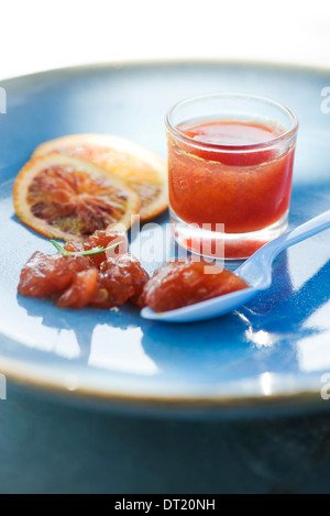 Gelatina di arancia infuso di rosmarino Foto Stock