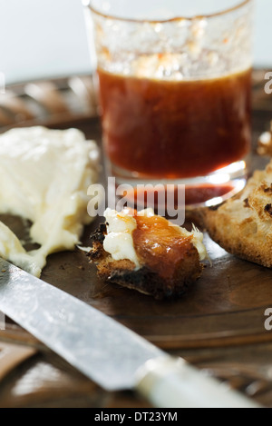 Arancio sanguigno, Peperoncino Marmellata Foto Stock