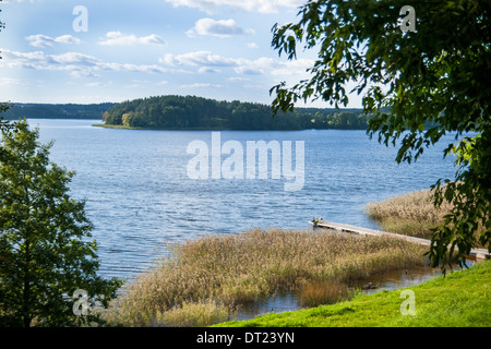 Vista di un bellissimo lago Zarasas, Lituania Foto Stock