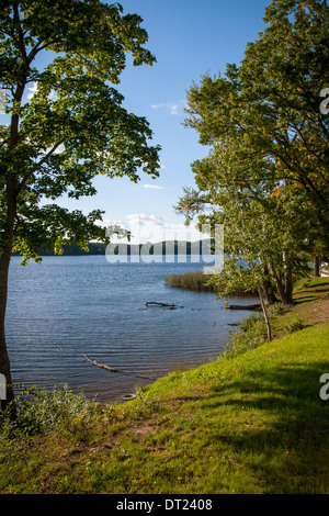 Vista di un bellissimo lago Zarasas, Lituania Foto Stock