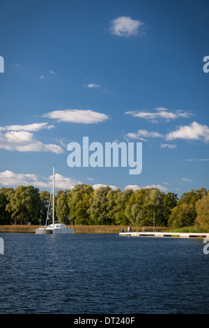 Vista di un bellissimo lago Zarasas, Lituania Foto Stock